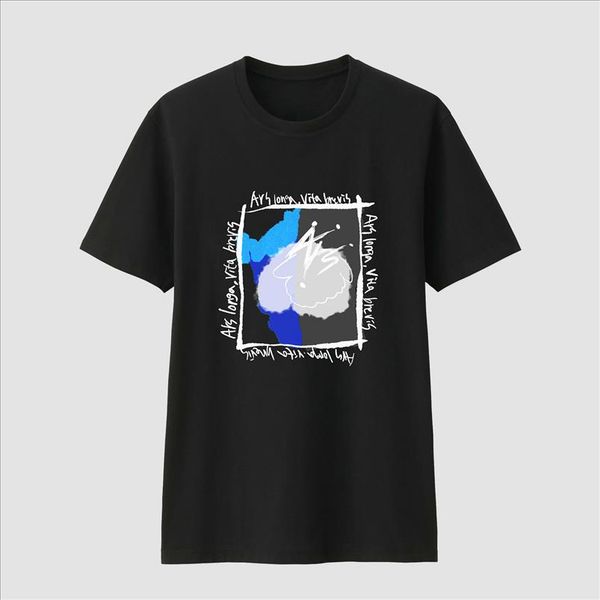 

new 2020 got7 youngjae with pet dog ars longa vita brevis print women men 100% cotton short sleeve t shirt, White