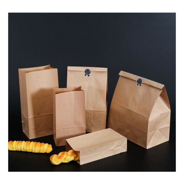 

10 шт. крафт бумаги пакеты пищевые упаковки небольшие подарочные пакеты сэндвич хлеб пакеты вечеринка свадьба свадебные материалы упаковочны