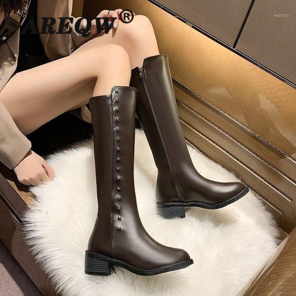 

areqw knight boots 2020 autumn winter new motorcycle boots shoes comfortable knee high black high heels1