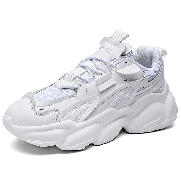 

couple mesh breathable women chunky sneakers 2019 fashion summer women's platform shoes brand trainers ladies footwear c1212, Black;white