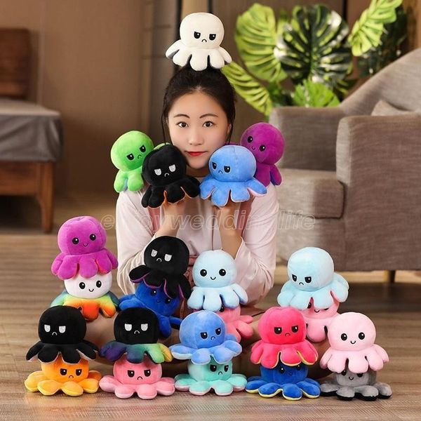 

2021 reversible flip stuffed plush doll soft simulation reversible plush toys color chapter plush doll child toys fy7301