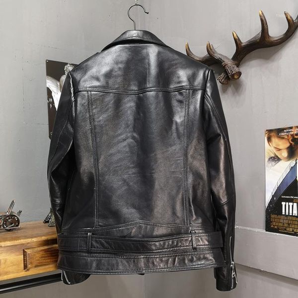 

genuine leather jacket women real sheepskin ladies coat 2020 new fashion autumn winter motorcycle biker outerwear clothes1, Black