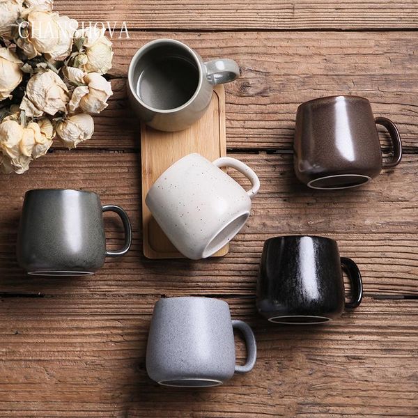 

chanshova 410ml high capacity modern style ceramic cup chinese porcelain coffee handle cup personality milk tea water cup h328 wmtmqh
