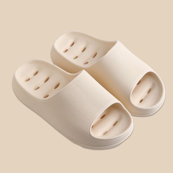 

female and male couple summer slides womens home indoor non-slip slippers mens solid color breathable soft soled shoes, Black
