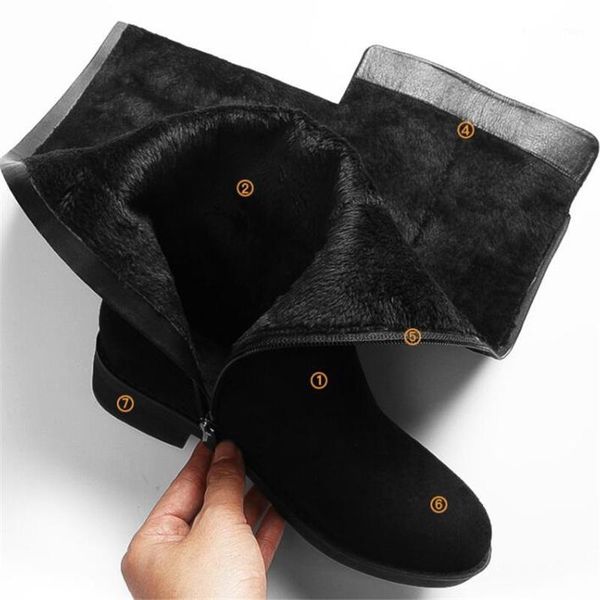 

slim fit elastic flock over the knee boots women autumn winter long thigh high boots low heel female shoes1, Black