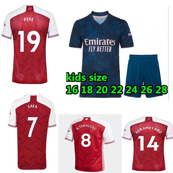 

arsen soccer jersey 20 21 pepe nicolas ceballos henry guendouzi sokratis maitland-niles tierney 2020 2021 football shirt men + kids kit, Black;yellow