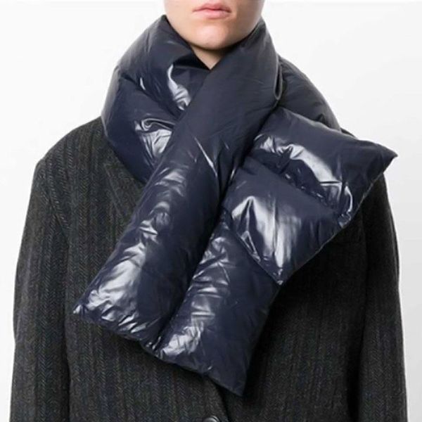 

scarves winter down feather scarf ladies gentlemen high grade lightweight warm fashion crossed super soft solid color, Blue;gray