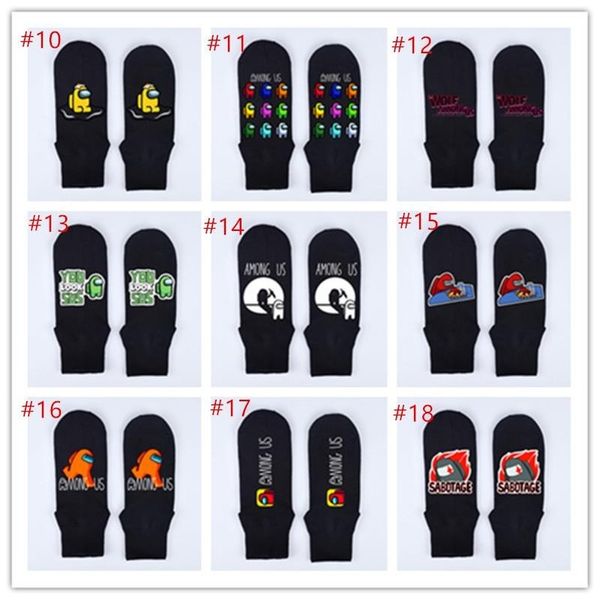 

2021 among us socks adults kids cotton socks for women girls men novelty cute among us plush stockings dhl free, Black;white
