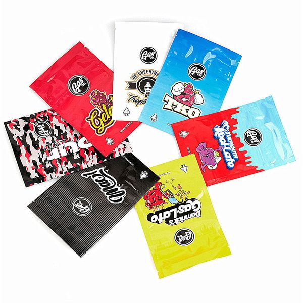 

retail package 7 types mylar bag zipper 3.5g packaging for dry herb tobacco flower food savers & storage containers