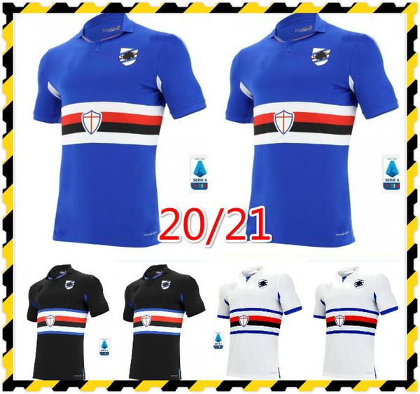 

20 21 uc sampdoria football jersey murillo linetty jankto yoshida maroni gabbiadini customize 2020 blue white black soccer shirt uniform, Black;yellow