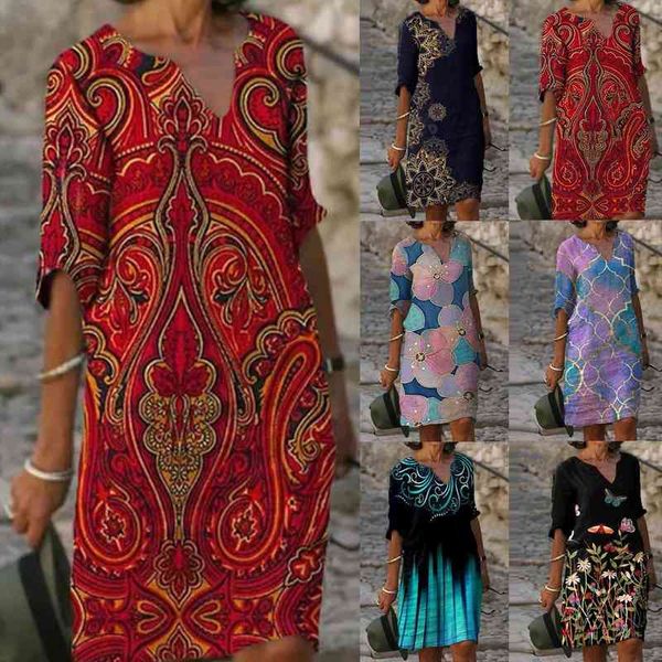 

butterfly floral printed summer dress women kawaii mini dresses plus size robe femme long-sleeved v-neck anime sundress, Black;gray