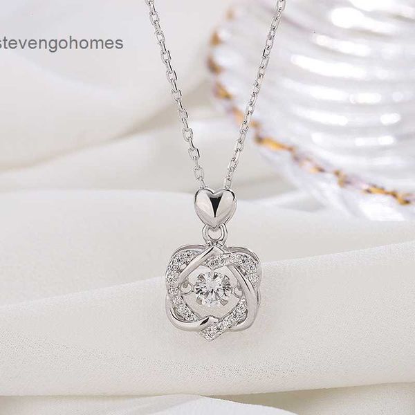 

sterling silver six pointed star love necklace 999 women's beating heart in autumn and winter pendant christmas ornament