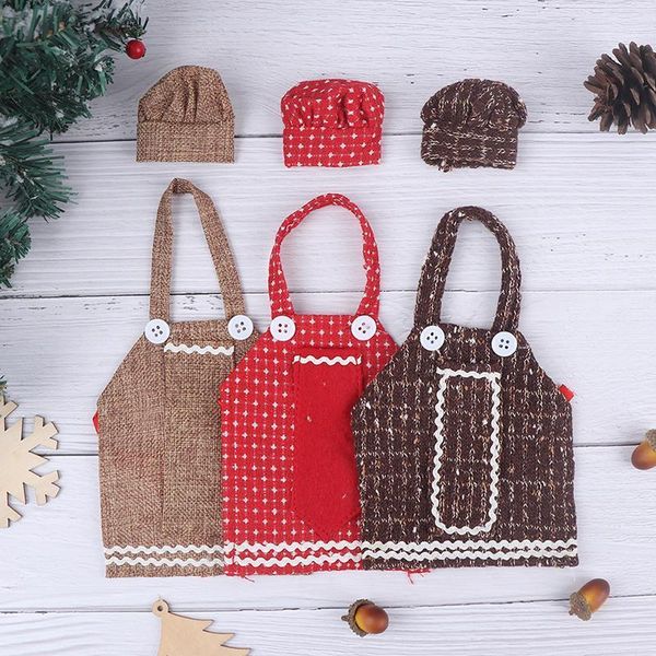 

1set christmas wine bottle cover apron bottle cover for party decor new year gifts1