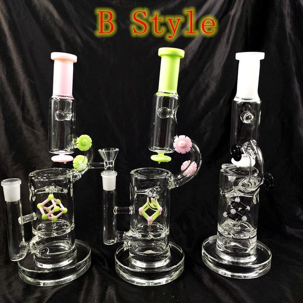 3 Style Water vortice Narghilè becher Glass Bong pipe ad acqua catcher materiale spesso per fumare 10.7 