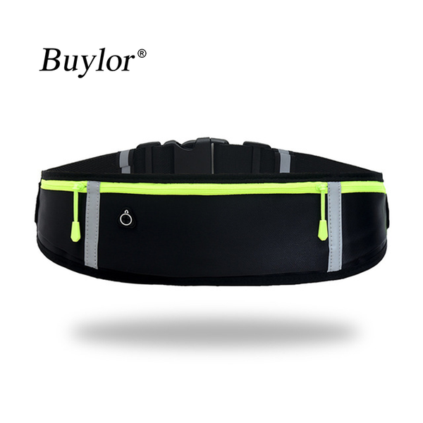 

buylor waist pack reflective running bag hiking bum sport camping belt fanny waterproof ultrathin bags