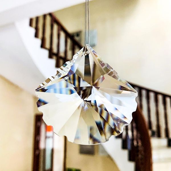 

38 60mm scallop shape crystal pendants chandelier crystals suncatcher crystal prisms for lighting part wedding decor accessories h jllflh