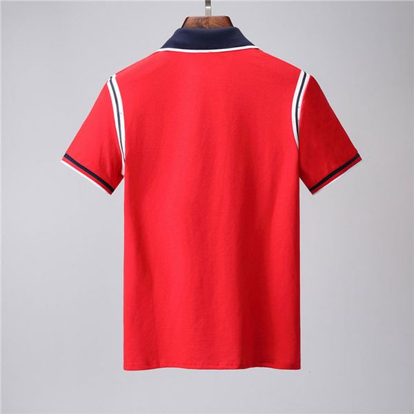 

pp14italian men's luxury polo shirt brand summer hip-hop v-neck bee embroidery classic style cotton men's polo shirt, White;black