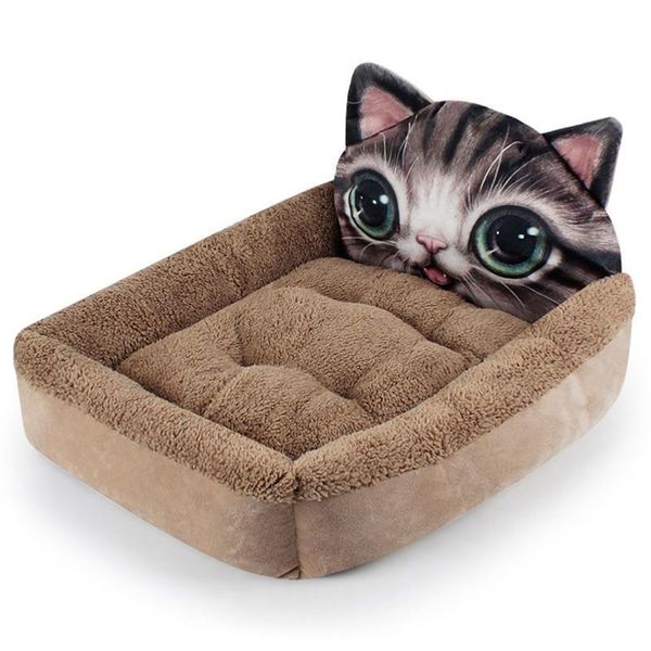 

cat beds & furniture 3d pet bed cartoon animal plush cushion matress lounge for dogs cats