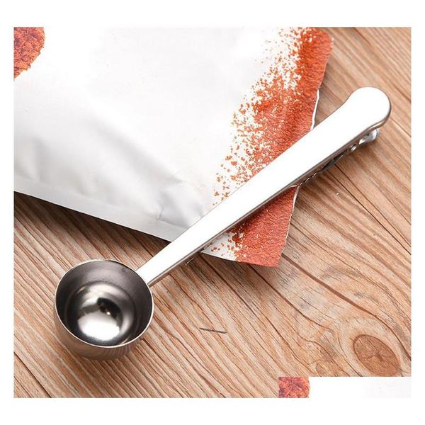 

stainless steel scoop coffee measure measure spoon bake spoon with clip your own la jllkex bdegarden