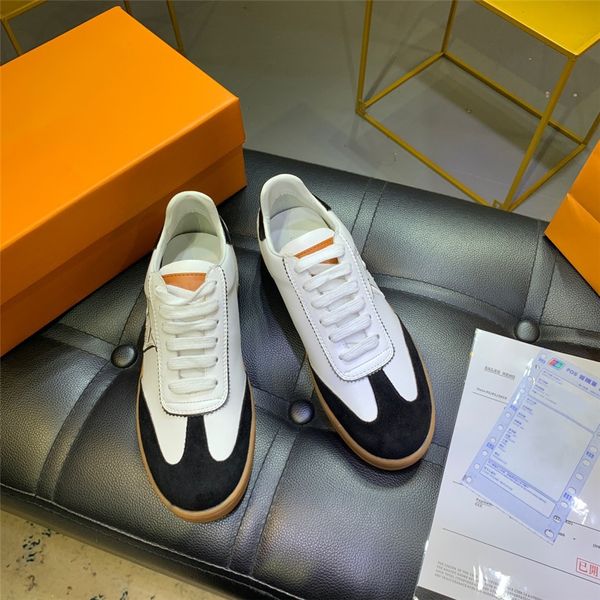 

luxury casual shoes women classic vintage calfskin white shoes new black sneakers #117#814666