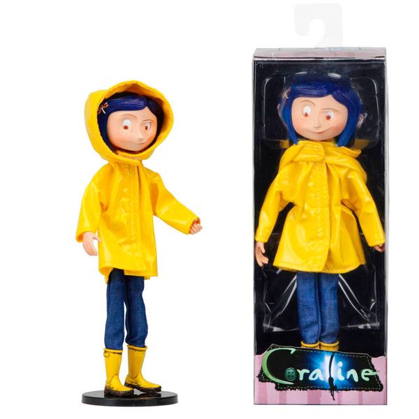 

neca coraline & the secret door coraline y la puerta secreta raincoat action figure toys collection model doll toy gift