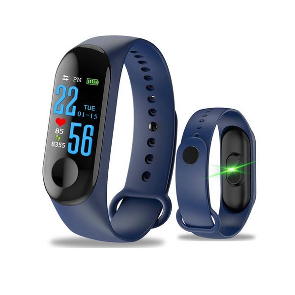 

smart band blood pressure m3 fitness tracker watch ip67 swimming waterproof gps tracker heart rate monitor smartband men women sqcihk