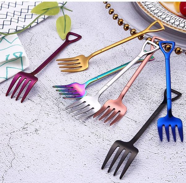 

coffe spade spoon fork food grade 304 stainless steel coffee spoon stirring spoons home kitchen dining flatware tableware forks dr sqczves