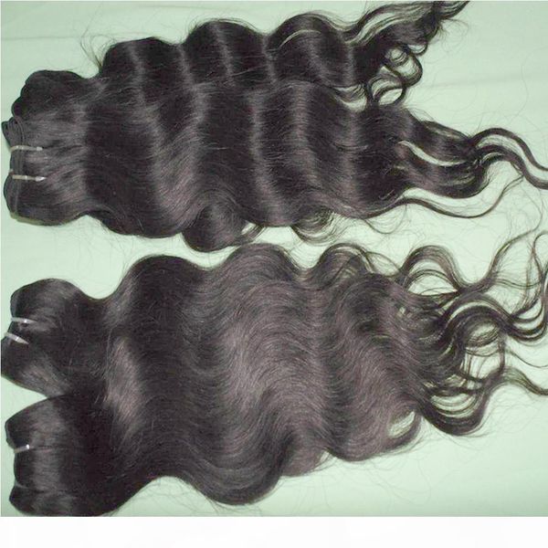 

7a brazilian hair 7pcs 6pcs 12"-26" brazilian body wave extension processed human hair weave wefts, Black