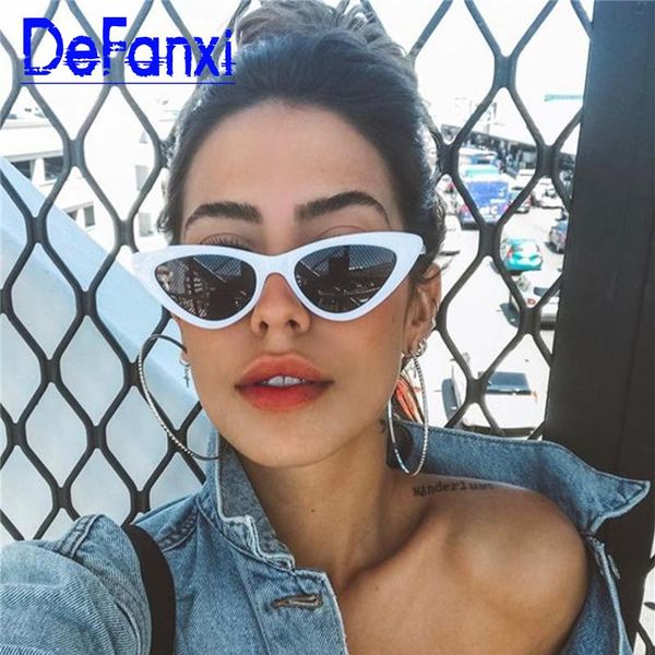 

sunglasses small black triangular celebs famous womens vintage shades trendy summer ladies fashion glasses uv400, White;black