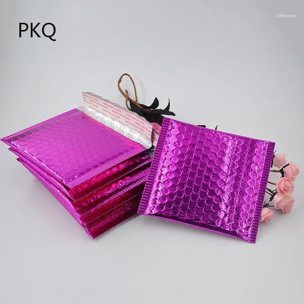 

gift wrap 15*13cm small pink poly mailers for jewelry packaging metal bubble mailer padded bags envelope courier pouch11