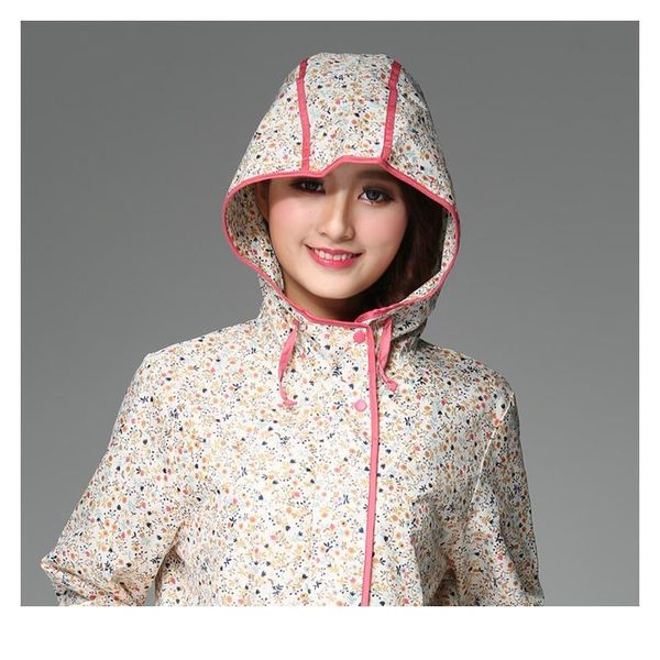 

outdoor fashion women girls small flowers raincoat travel waterproof rain coat rain jacket jllcie