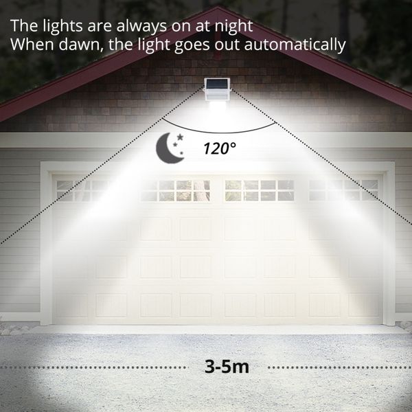 

8leds 12leds solar light led sensor light powered panel waterproof wall lamp for yard path outdoor lighting