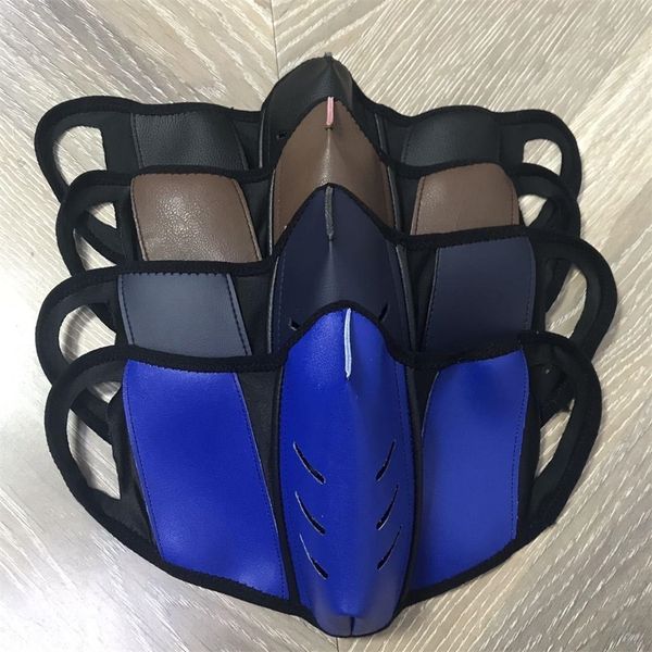 

stock masks covers pu leather men us women dustproof face designer fashion mouth-muffle washable outdoor sports p3fkk