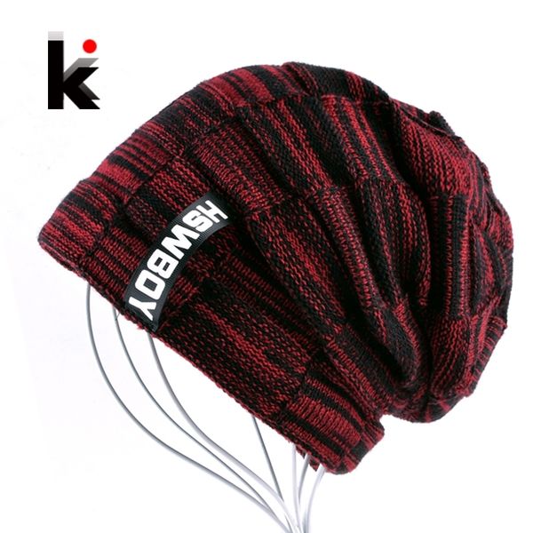 

autumn and winter bonnets hat for men women knitted plaid beanies skullies keep warm add velvet caps men bonnet touca muts y201024, Blue;gray