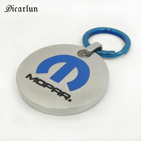 

dicarlun stainless steel auto key chain mopar car logo keychain chrysler blue keyring key accesorias driver gifts for car lovers1, Silver