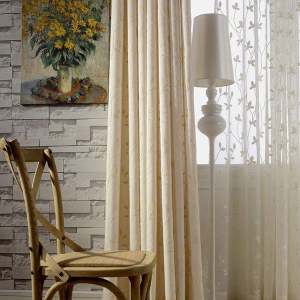 

new cotton and branch embroidery curtains for living dining room bedroom
