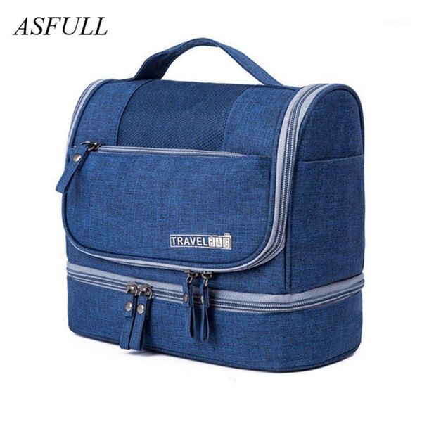 

cosmetic storage organizer bag portable waterproof makeup storage bag for outdoor holiday travel dry&wet separation bags1