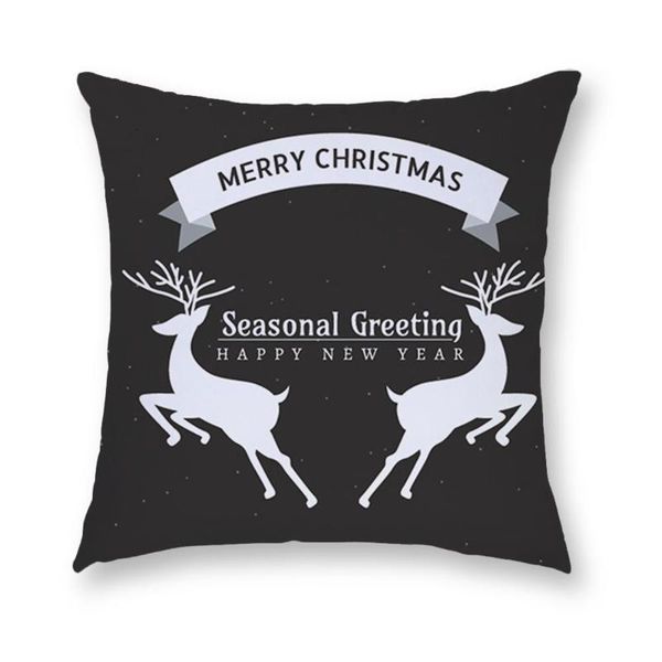 

square cover christmas cushion theme 45*45 cm linen minimalist sofa pillowcase bedroom living room stylish home decor ac