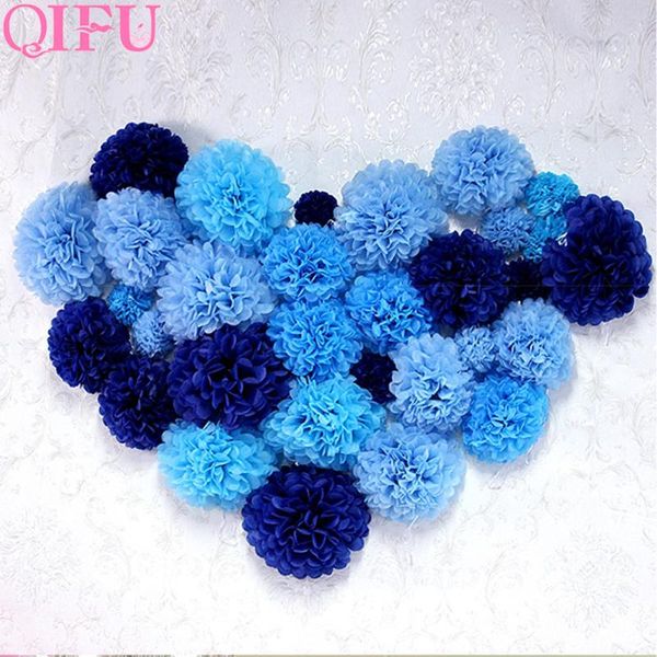 

decorative flowers & wreaths qifu 5pc fake paper artificial head ball decoration diy flower wall backdrop autumn decor