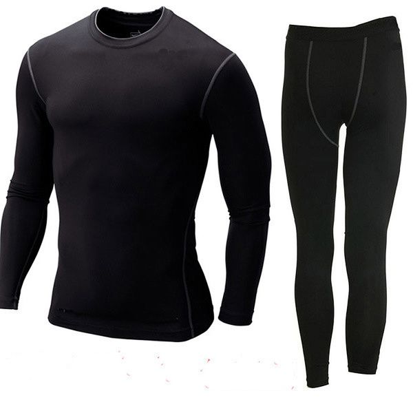 

men and women thermal underwear set dry technology surface warm elastic force y200106, Black;white