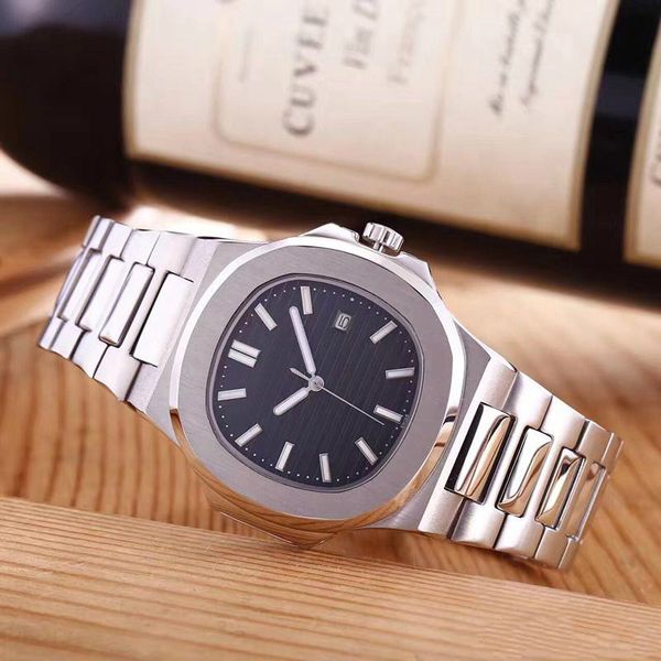 

silver fashion watch automatic mechanical gift new strap luxe waterproof mens watches men montre wristwatch stainless de blue automatic uorc, Slivery;brown