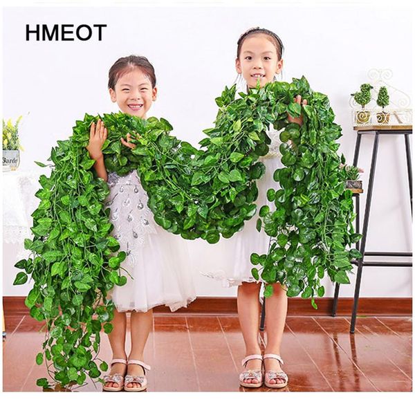 

200cm artificial plants creeper green leaf ivy vine for home wedding decor wholesale diy hanging garland artificial wmtfkh