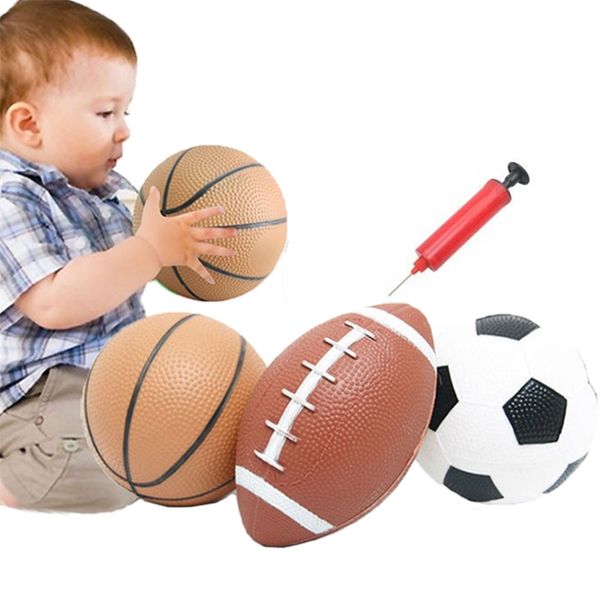 

3pcs ball set basketball american football outdoor games inflatable toys for baby toddler children beach pool ball bath toys 201216