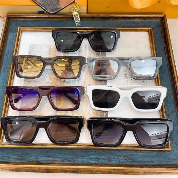 

2022 factory wholesale lvjia plate square sunglasses star net red tide same sunglasses, White;black