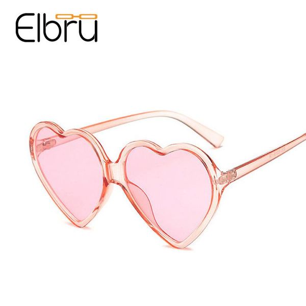 

elbru love hearts sunglasses women europe and america style sunglasses lady colorful summer sun glasses women uv400 candy color, White;black