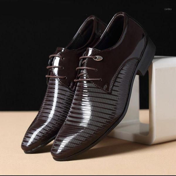 

dress shoes office men leather men's formal elegant party classic luxury man wedding zapatos de hombre1, Black