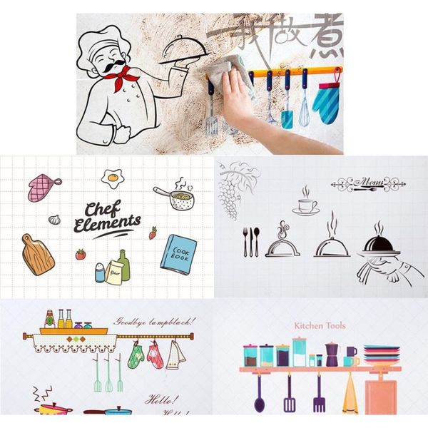 

kitchen waterproof wall stickers oil proof paper self-adhesive high temperature anti-oil stickers home stove tile w wmtfhq fivegarden