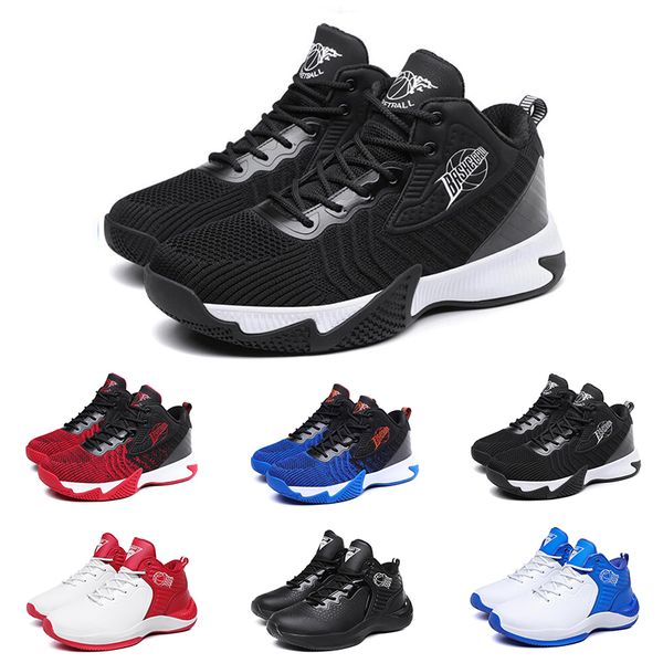 

wholesale men basketball shoes triple black white blue red mens trainers fashion athletic sports sneakers size 40-44 style #41
