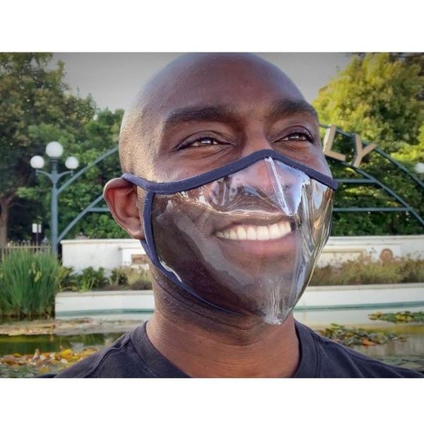 

прозрачная прозрачная маска для мужчин женщины plastic pvc rost maske для глухих отключаемых чатами для декорированных маскарильясской ткани