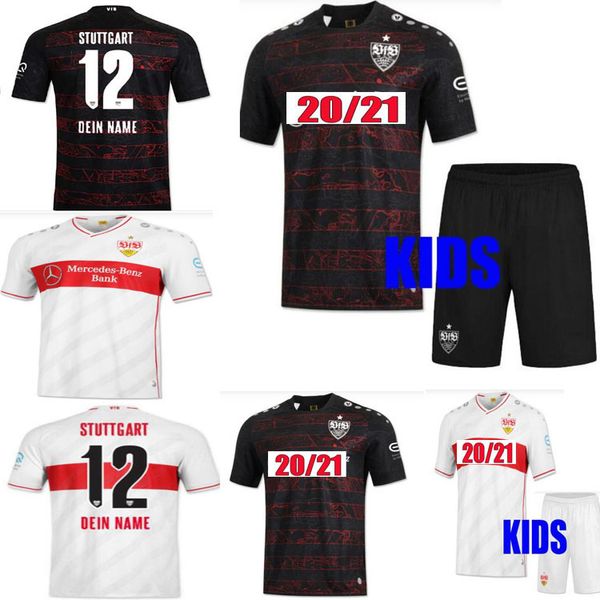 

promotion 2020 2021 vfb stuttgart soccer jerseys kalajdzic didavi wamangituka mario gomez adult+children football shirts jersey, Black;yellow